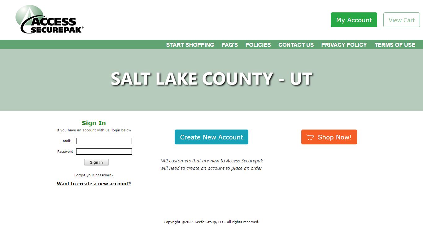 Access Securepak - Salt Lake County Jail - UT - Welcome